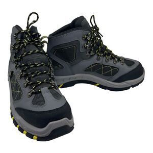 Danner Mens‎ Trailtrek 4.5" Hiking Boots Gray & Yellow Leather/Fabric Up US 8 EE